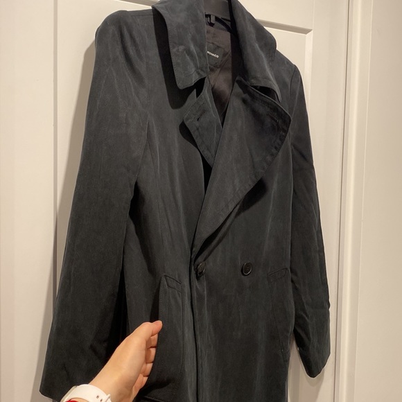 Club Monaco | Aalyina Trench Charcoal Gray Coat | Size Small - Picture 5 of 8